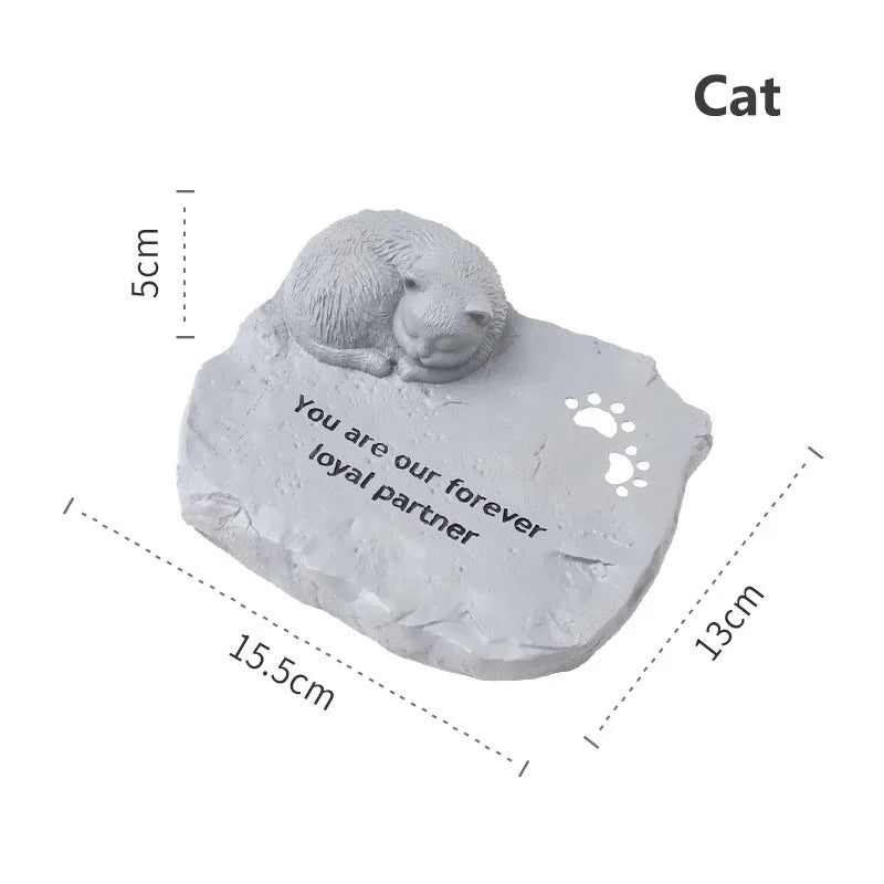 Pet Memorial Resin Tombstone for Cats and Dogs