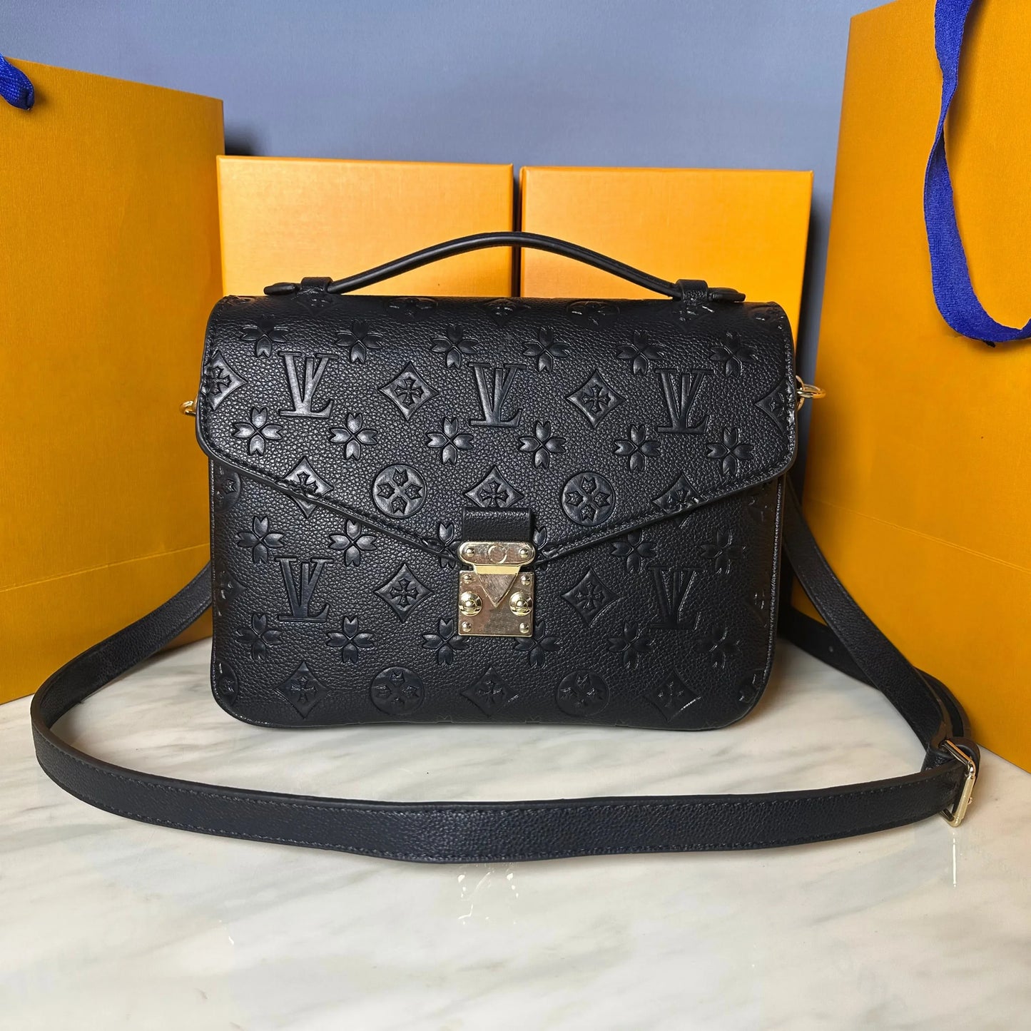 Luxurys Designers bag Embossing flower pochette Women Handbag Messenger Bags Genuine Leather METIS Elegant Womens Shoulder Cross