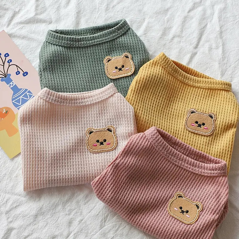 NONECN Summer Bear Pet Vest Thin Breathable Outfit