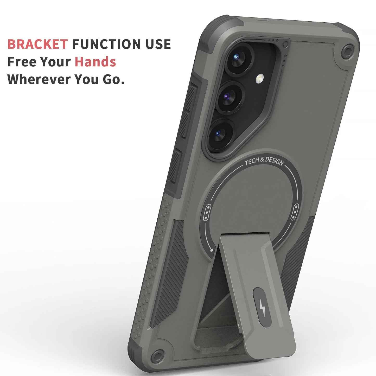 NONEDesign Shockproof Kickstand Case For Samsung Galaxy S25/S24