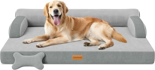 Orthopedic Dog Bed With Cooling Memory Foam And Waterproof Cover