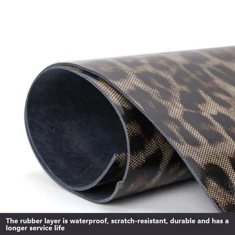 EP.MINGYUANCN Leopard Print Cowhide Tote Bag For Women