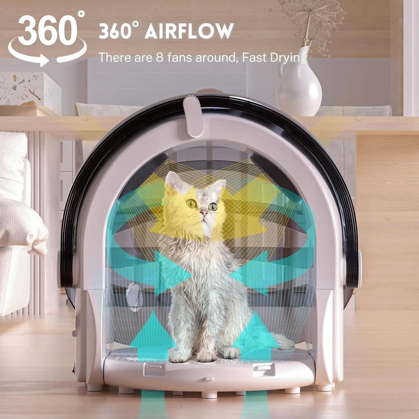 Automatic Pet Dryer For Cats And Dogs Smart Adjustable Blower
