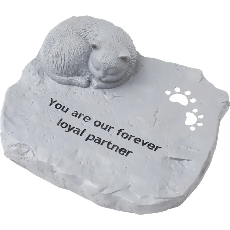 Pet Memorial Resin Tombstone for Cats and Dogs