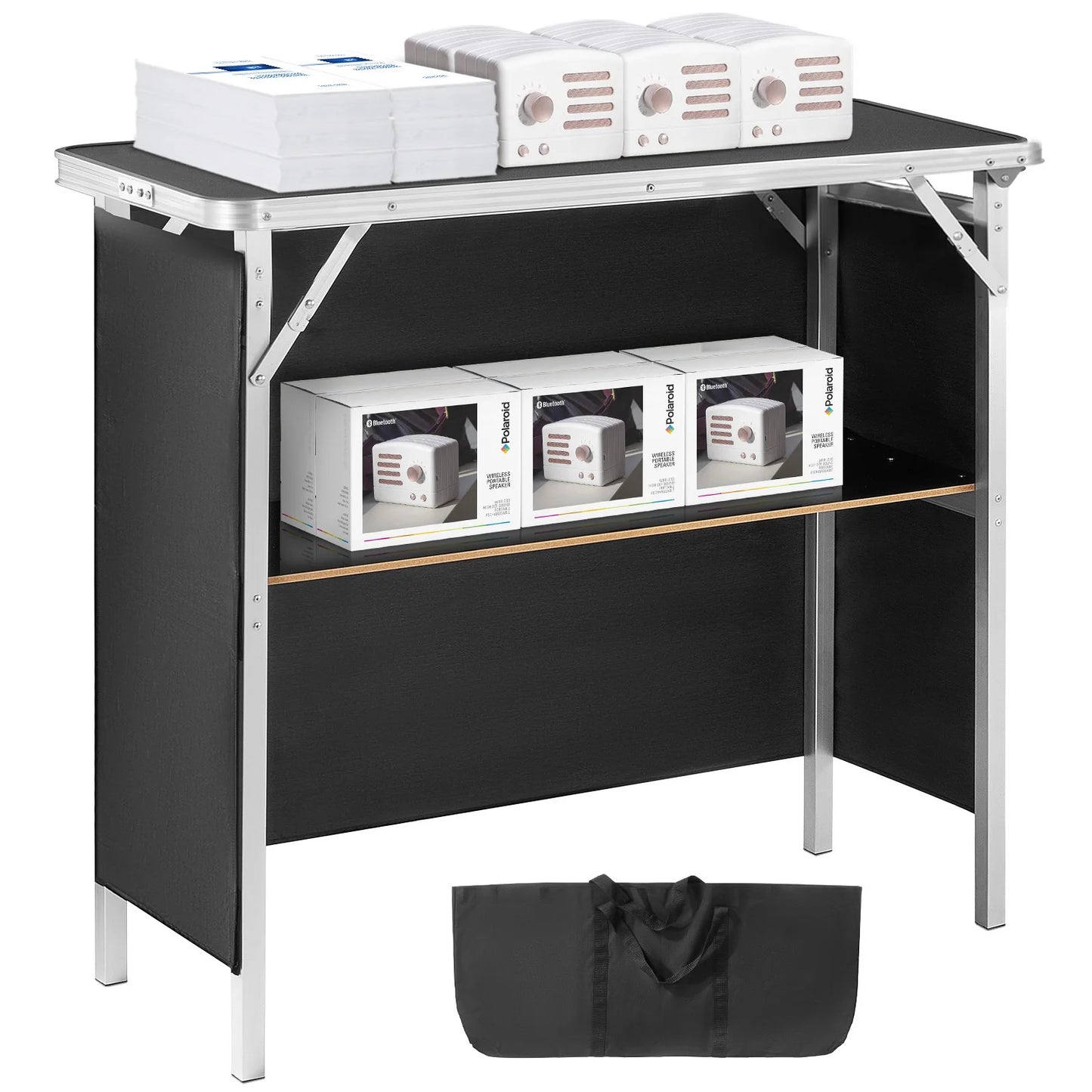SucceBuy Folding Portable Bar Table for Tradeshow Exhibition