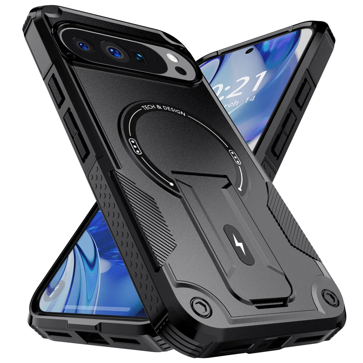 NONEDesign Shockproof Magnetic Case With Kickstand Pixel9 10 Pro Series