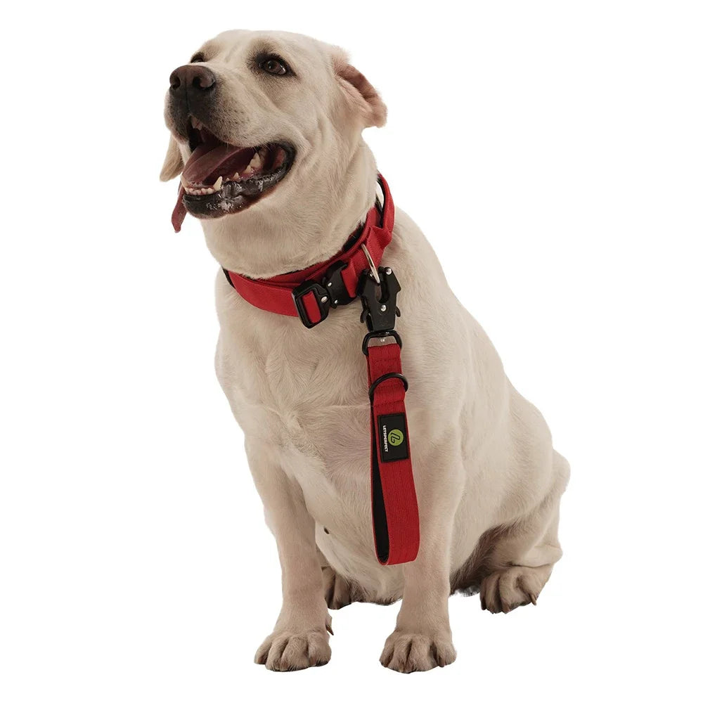 Short Nylon Dog Leash With Padded Handle Reflective Traffic Training