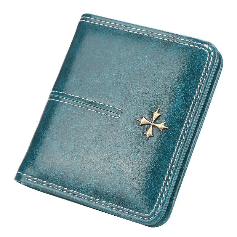 Leather Wallet For Women With Coin Pocket Card Holder