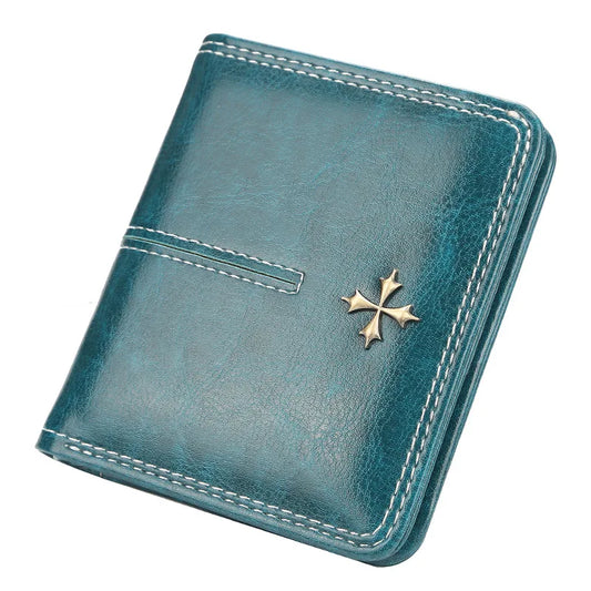 Leather Wallet For Women With Coin Pocket Card Holder
