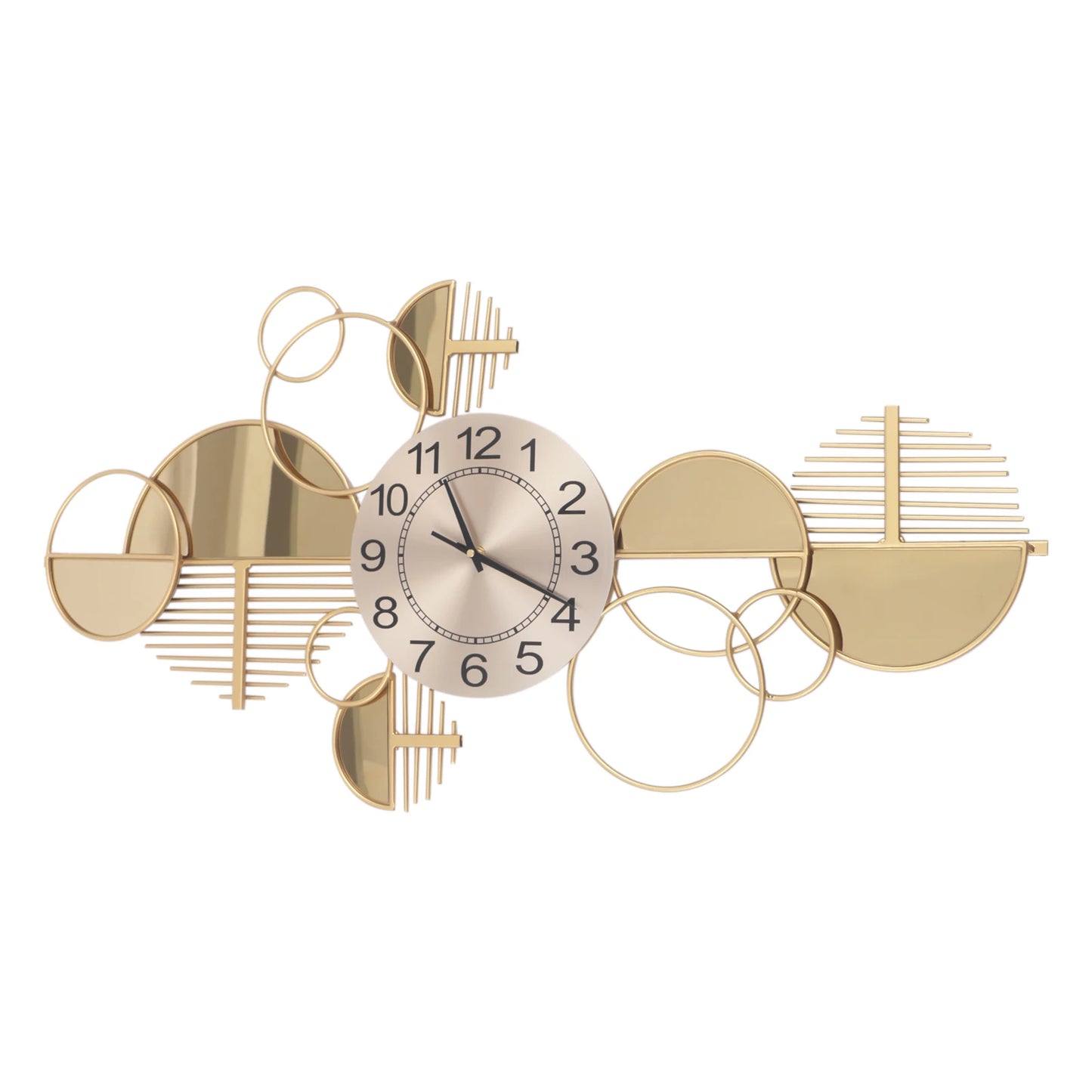 Modern Metal Wall Clock Battery Operated Silent Minimalist