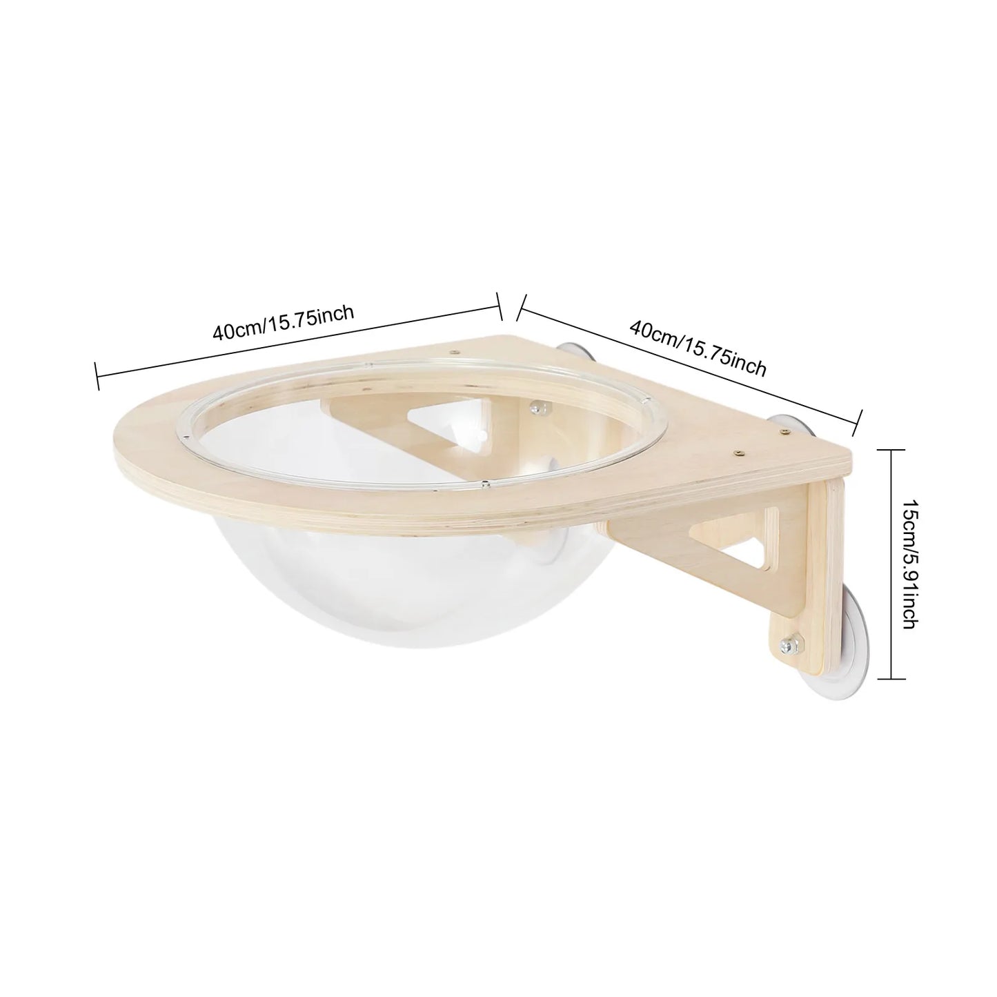 NONECN Clear Cat House Wall Mounted Perch for Cats