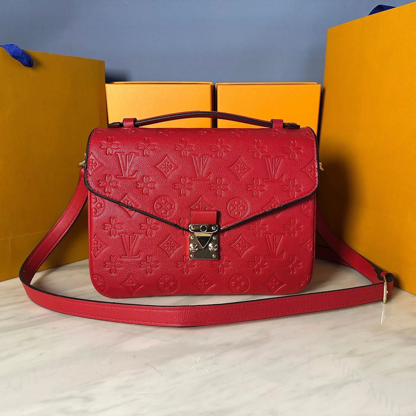 Luxurys Designers bag Embossing flower pochette Women Handbag Messenger Bags Genuine Leather METIS Elegant Womens Shoulder Cross