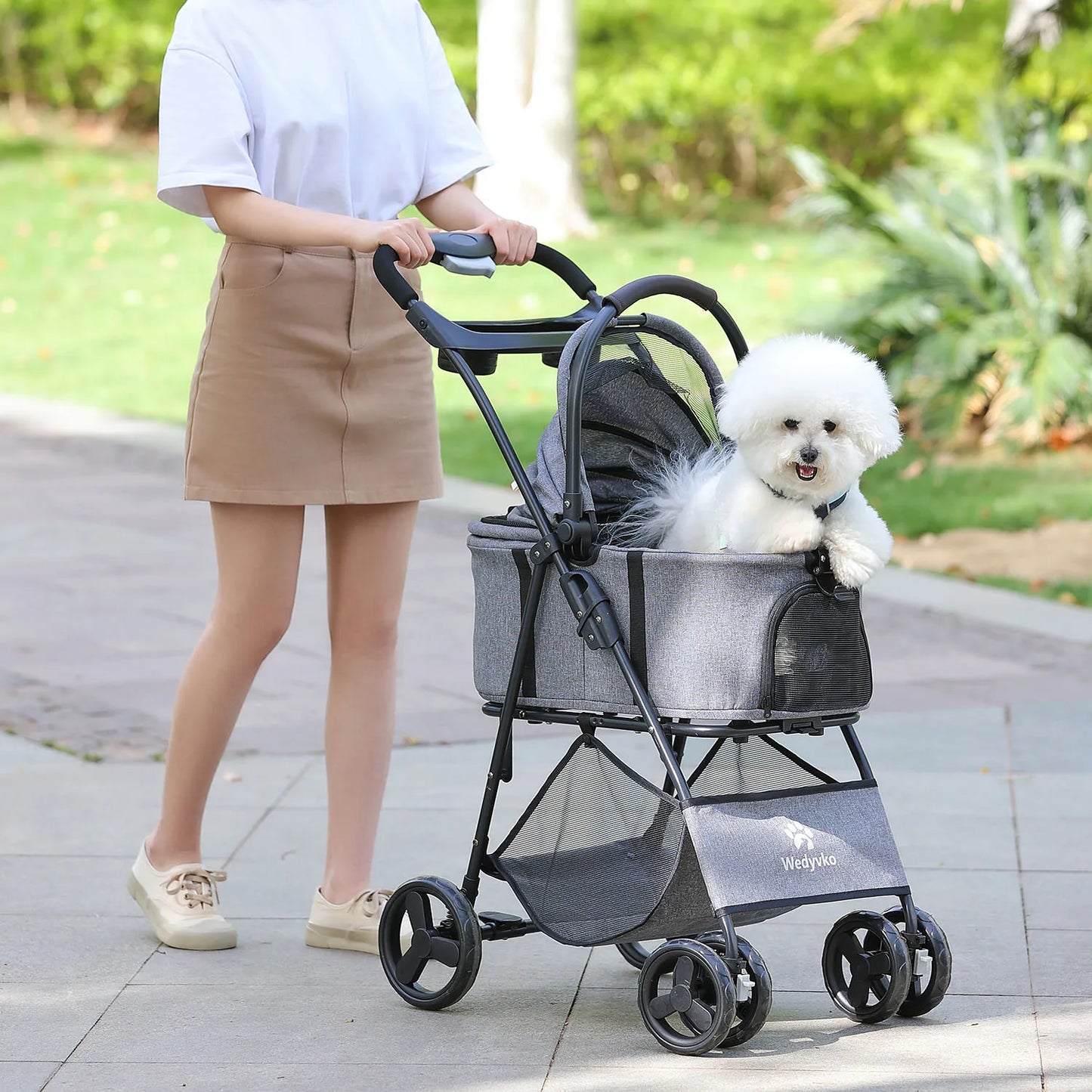 3-In-1 Pet Stroller With Removable Carrier For Pets