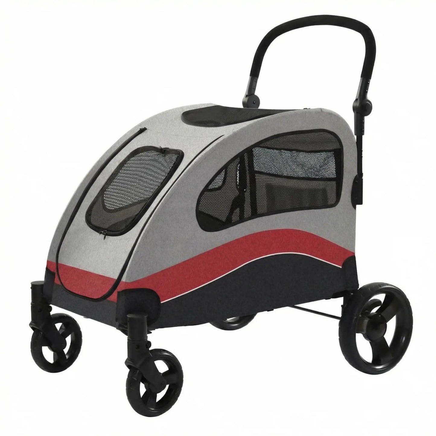HiMISS Collapsible Large Dog Stroller Wagon With 360 Degree Swivel