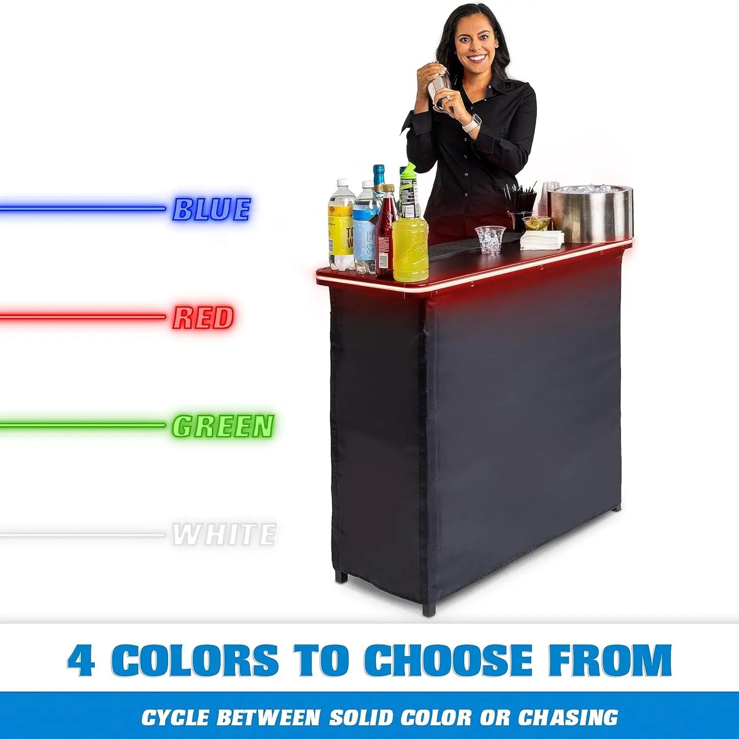 Portable Bar Table for Events and Mobile Bartending Station