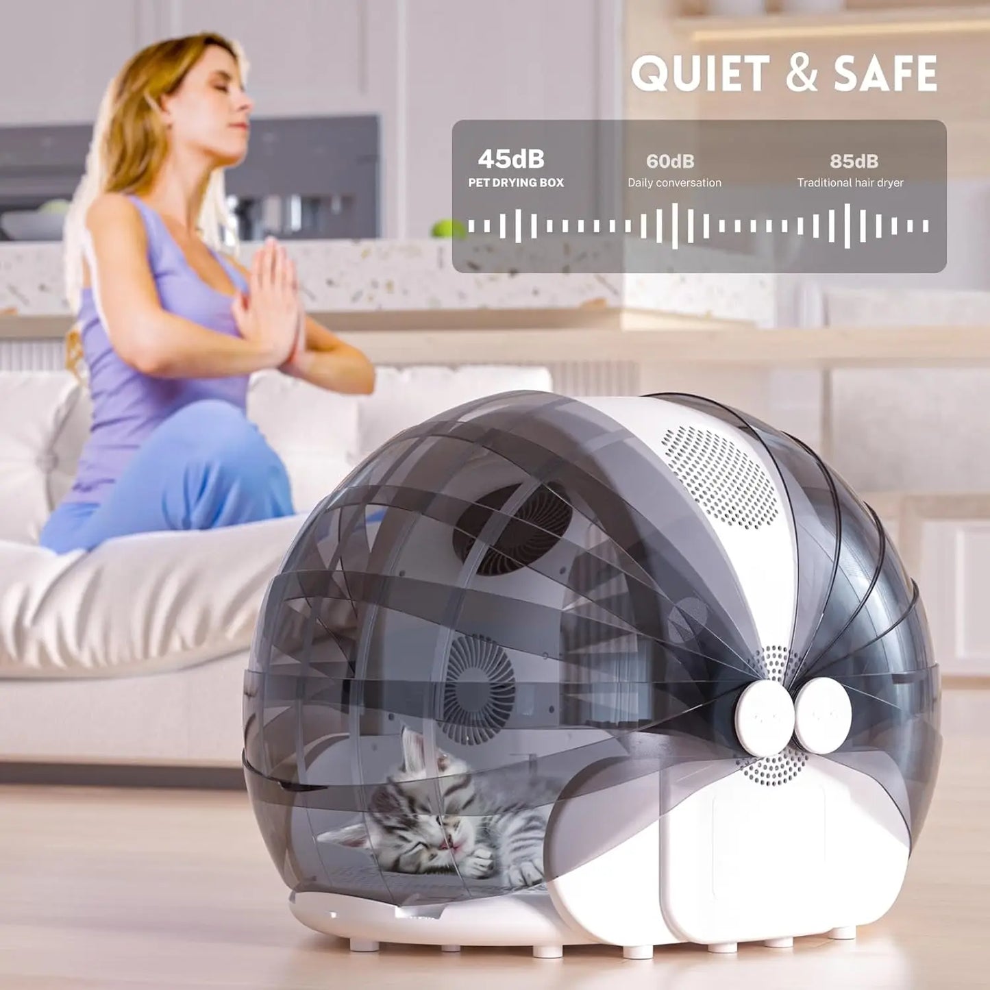 Automatic Pet Dryer For Cats And Dogs Smart Adjustable Blower
