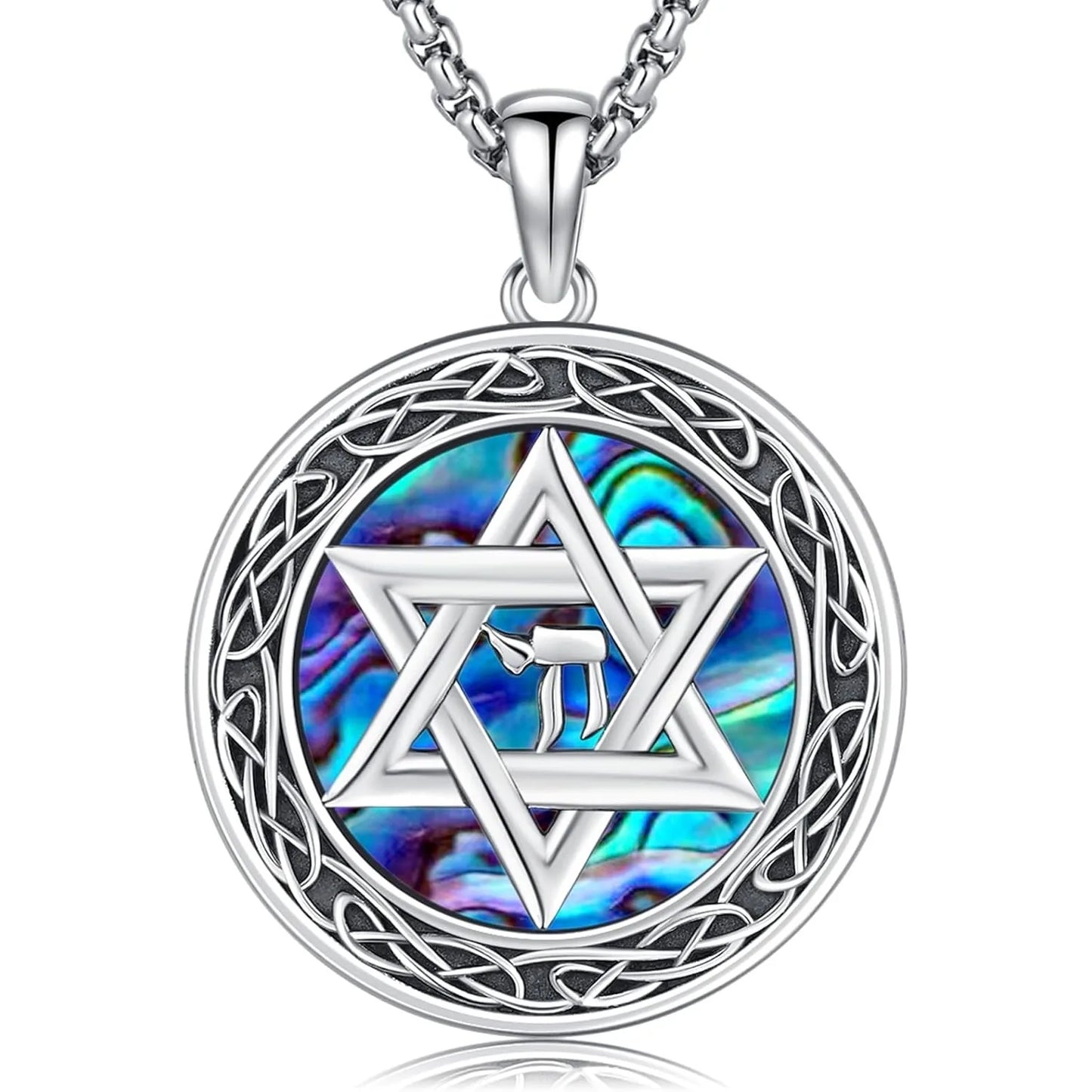 DrinspER Star Of David Necklace 925 Sterling Silver Pendant