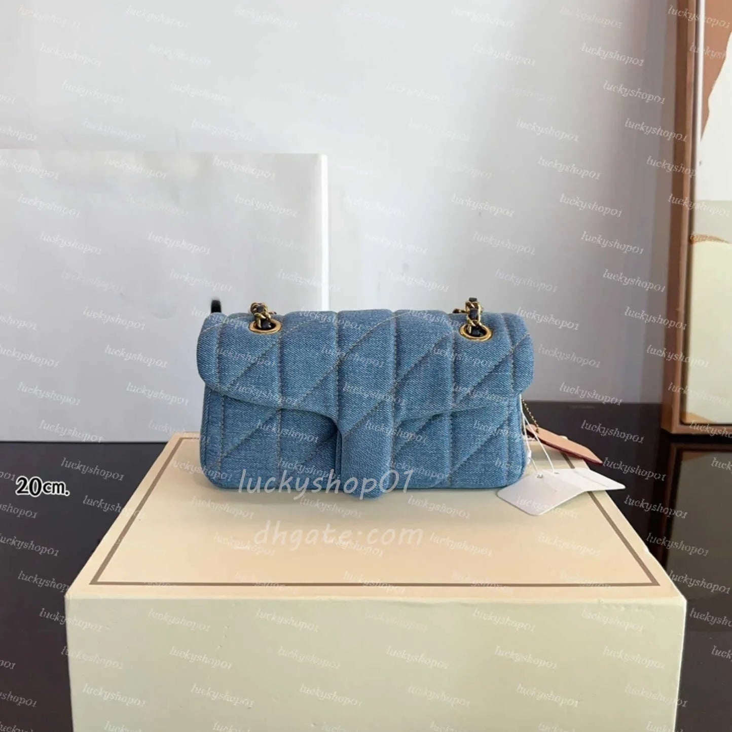 Luxury Otabby Denim Bags Designer Mini Rowan Pillow Bags Women TERI bag with cherry pendant LAUREL Crossbody Hobos Tote Purse De