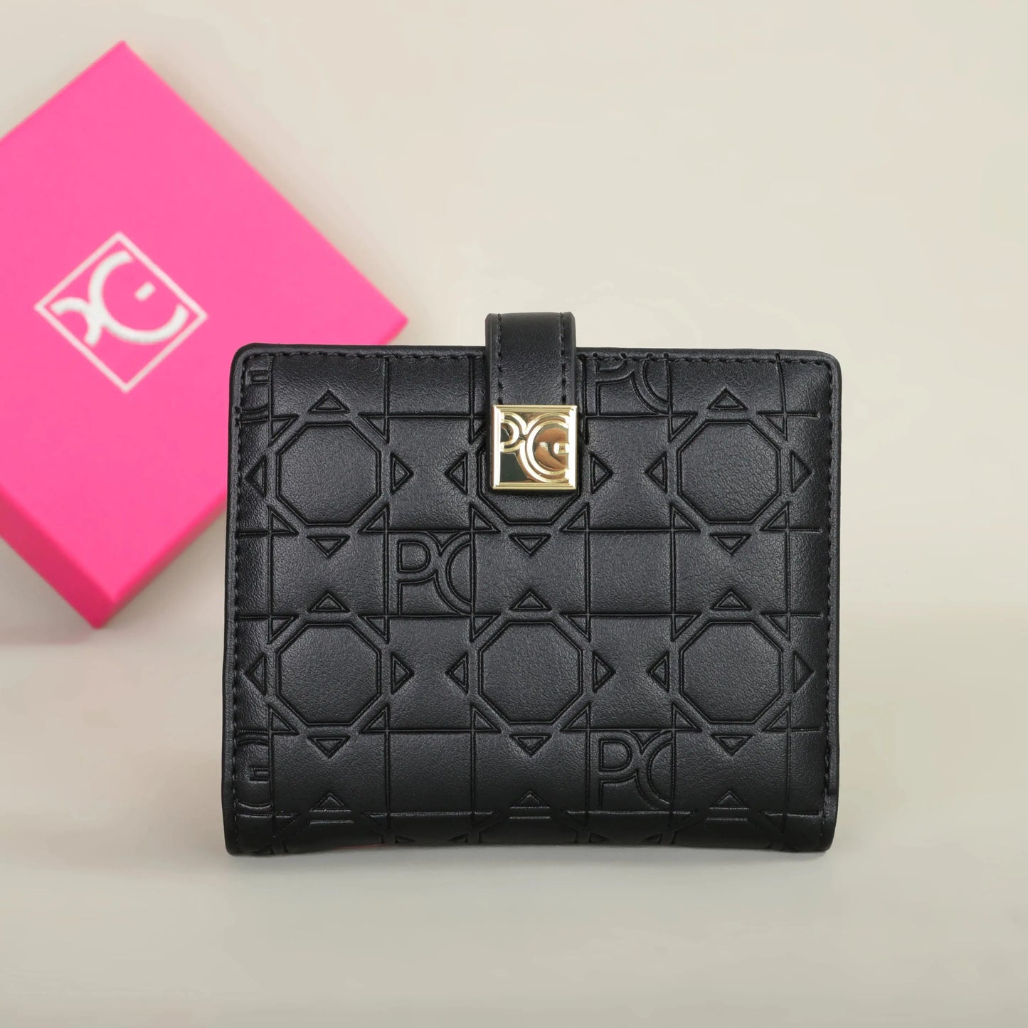 Unisex Retro Letter Print Wallet Card Holder Portable
