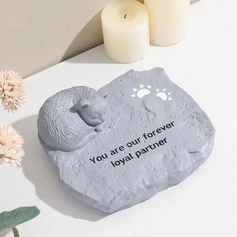 Pet Memorial Resin Tombstone for Cats and Dogs
