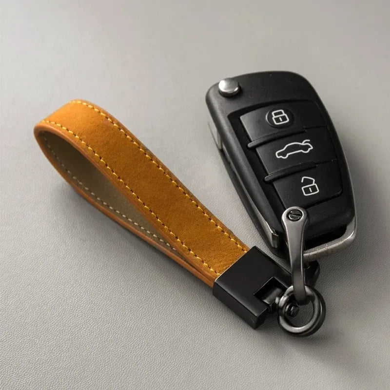 Genuine Leather Car Key Chain Buckle Key Ring Luxury Gift