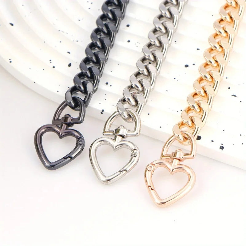 Heart Shape Metal Purse Chain Extender Crossbody Strap