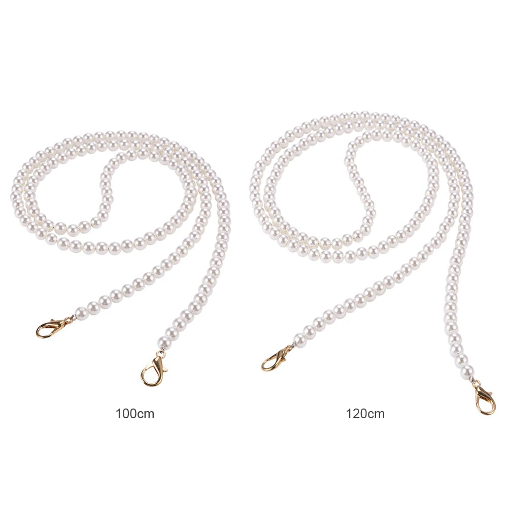 Pearl Bead Handbag Chain Strap Replacement For Shoulder Bags