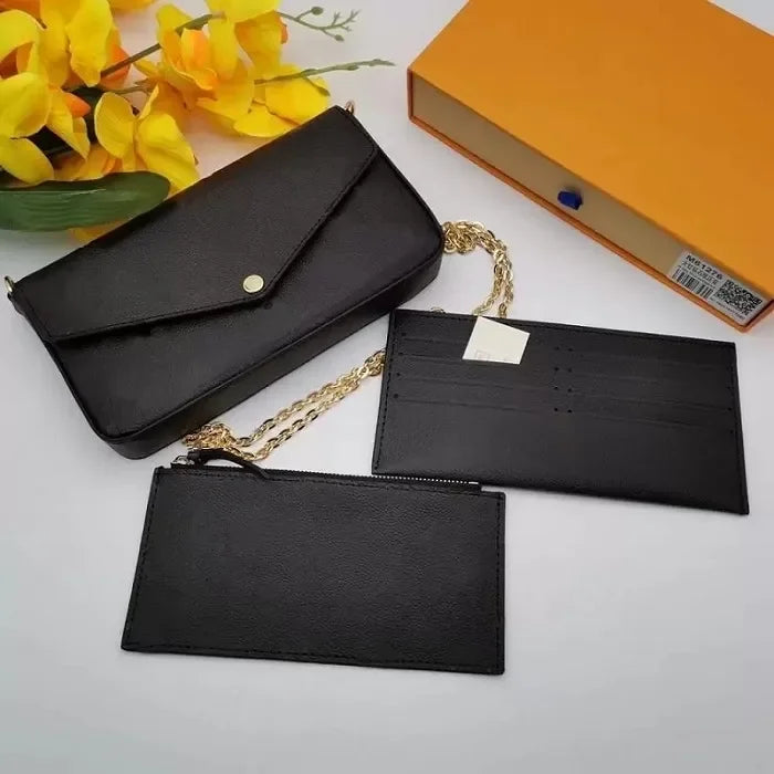 Original Quality 3pcs set Luxurys Designers Bags Purse Woman Fashion Monogrames Multi Pochette Felicie Chain Crossbody Shoulder