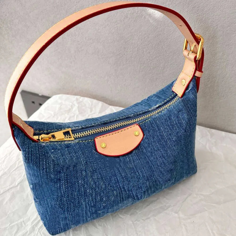 10AAA HOT Selling Designer Luxury Bag M44472 Vintage Denim Tote Pink Cowboy Shoulder Bag Handbags Purse Zipper Old Flower Women