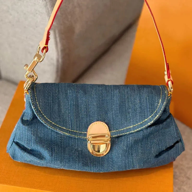10AAA HOT Selling Designer Luxury Bag M44472 Vintage Denim Tote Pink Cowboy Shoulder Bag Handbags Purse Zipper Old Flower Women
