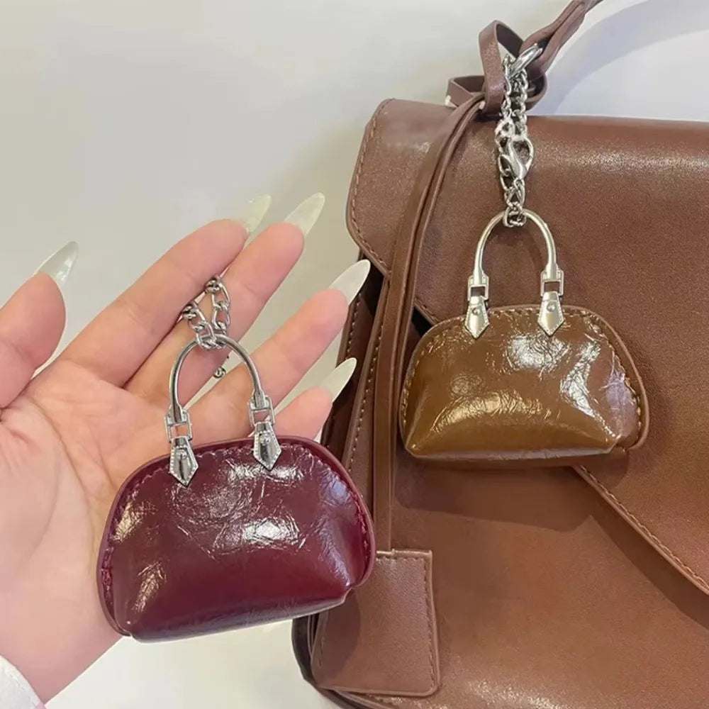 PU Leather Bag Pendant Keychain Decoration For Handbags