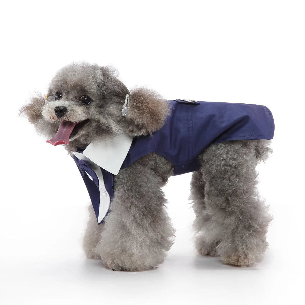 Dog Christmas Costume Wedding Tuxedo For Teddy Bulldog