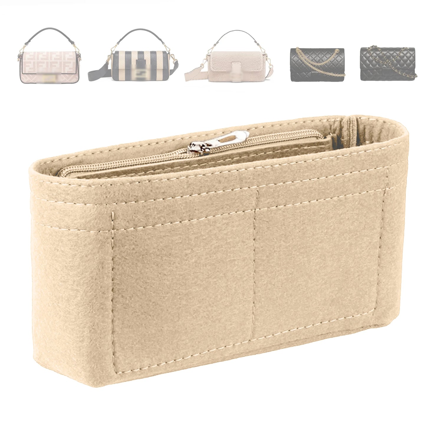 Felt Bag Organizer Insert For Handbags And Purses Lightweight