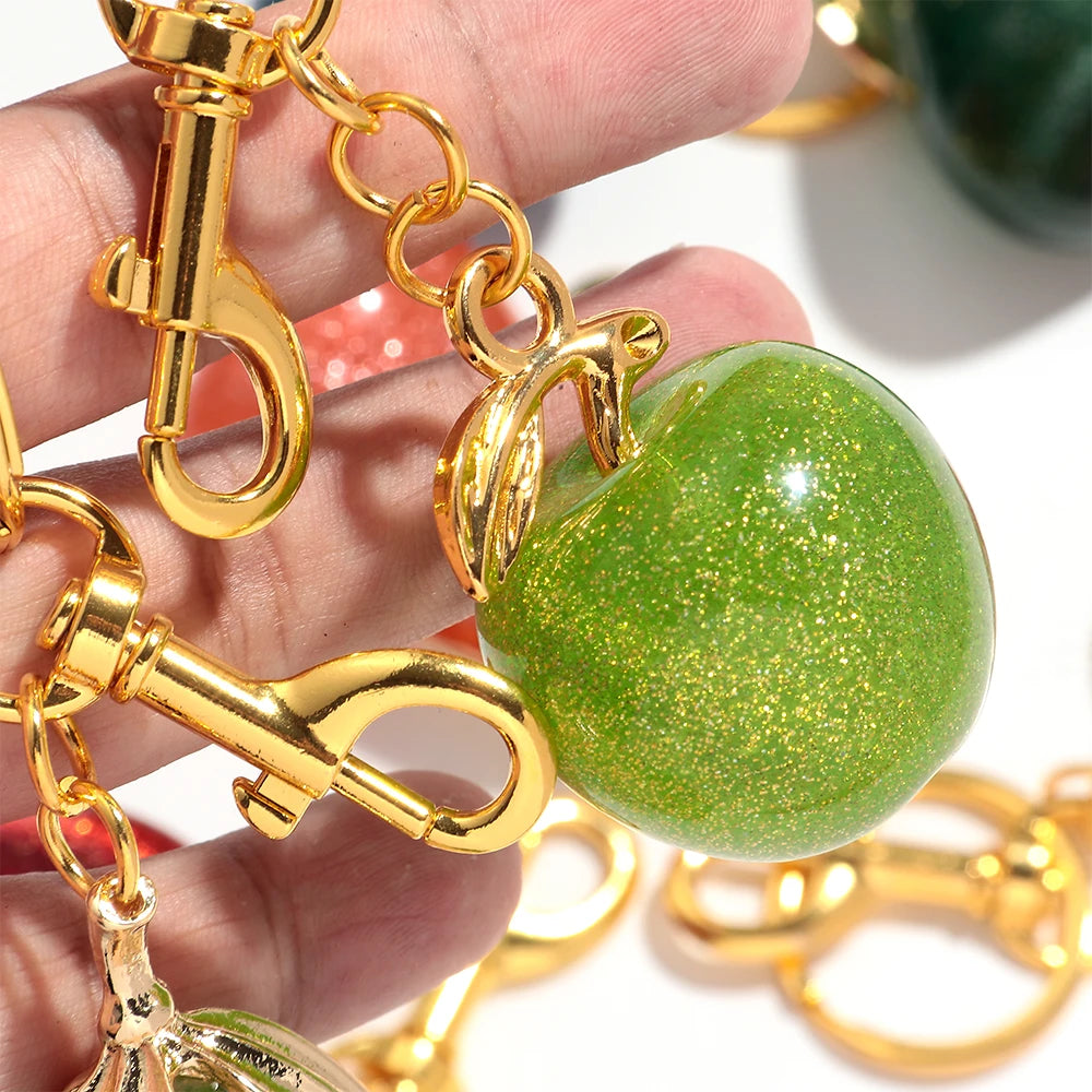 Crystal Pear Bag Charm Pendant Keychain For Women Handbags