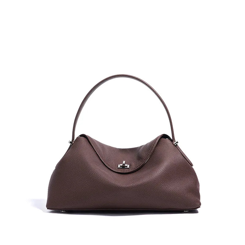 Shoulder Tote Bag Rodeo Style Luxury Top Grain Cowhide Women's Bag - Dual-Use Armpit & Commuting Tote with Large Capacity KZ011