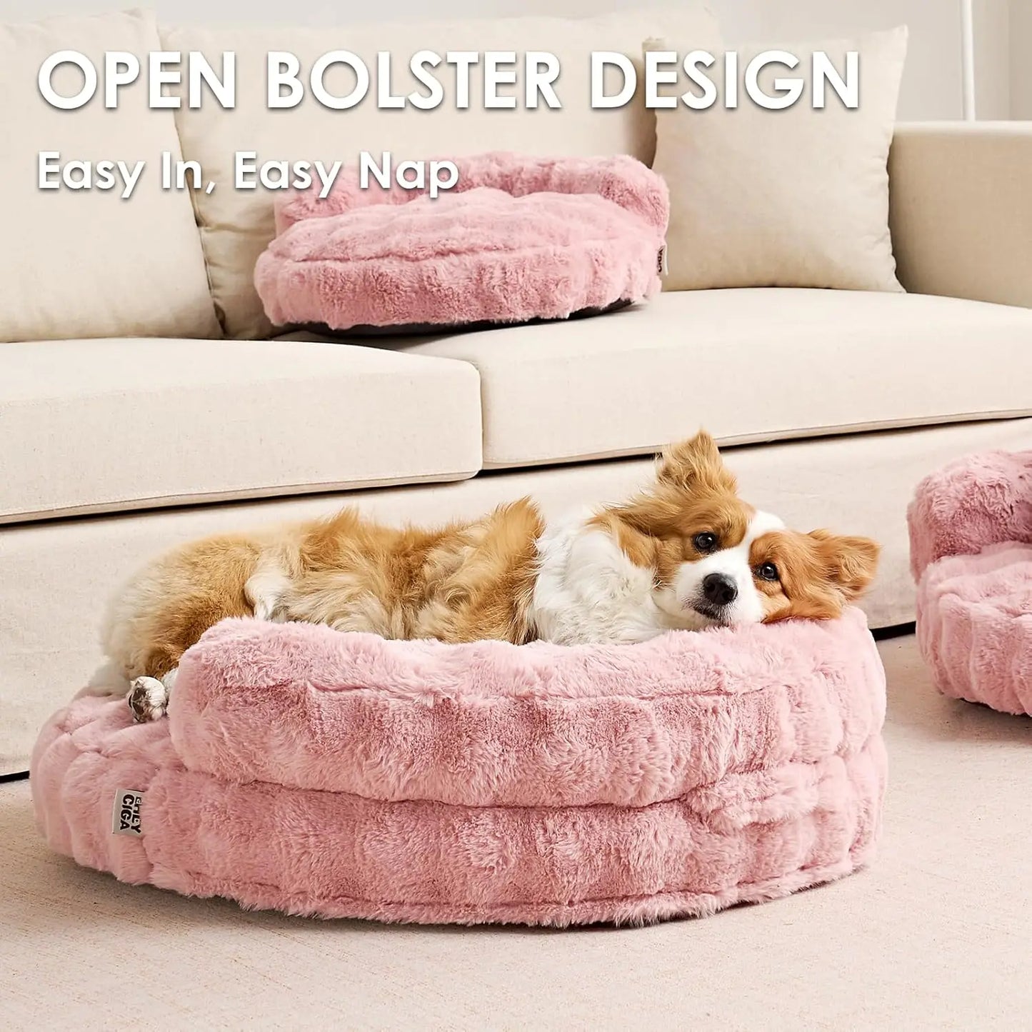 XMSJ Soft Plush Dog Couch Bed For Medium Dogs