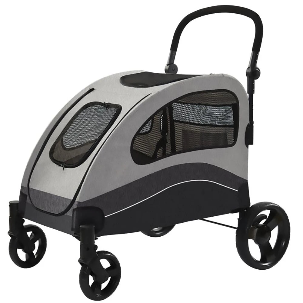 HiMISS Collapsible Large Dog Stroller Wagon With 360 Degree Swivel
