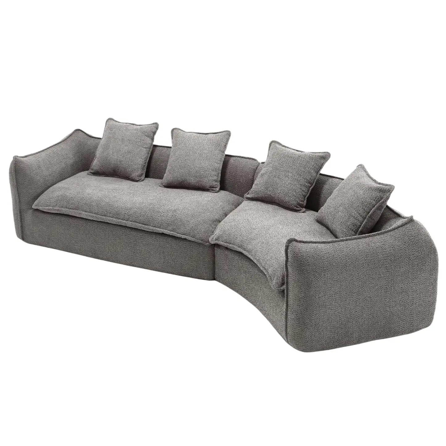 Modular Sectional Sofa Five Seat With Pillows Living Room